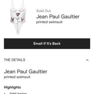 Jean Paul Gaultier Light Beige Swimsuit
